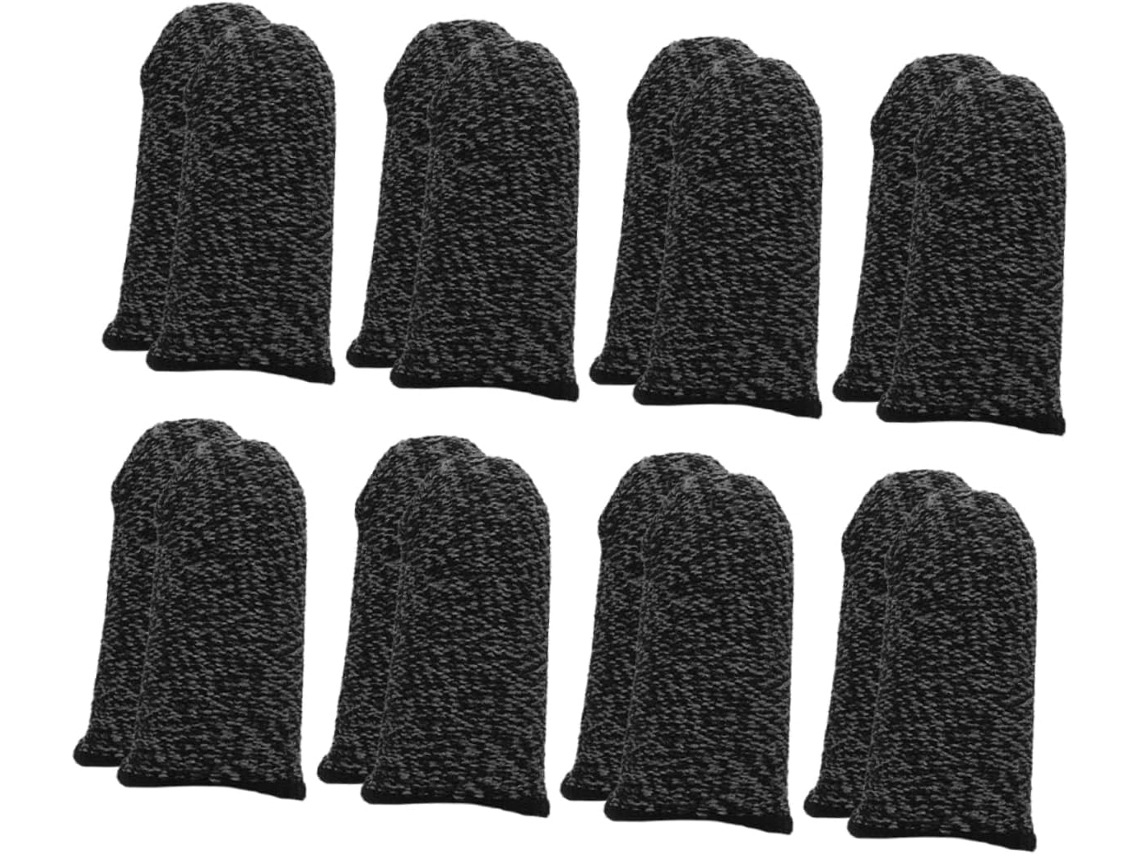 8 Pares De Protetores Dedo Respiráveis E Resistentes Ao Suor Para Telas Sensíveis Toque Jogos, Fibra De Cobre Exclusiva