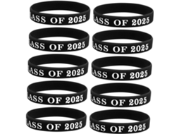 Gadpiparty Conjunto de 10 Pulseiras Elásticas de Silicone para Festa Formatura Da Turma 2025, Acessórios Patrióticos Na Cor