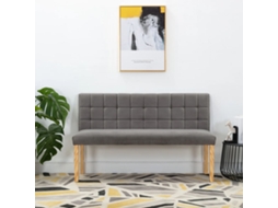 Vidaxl Banco 140 Cm Veludo Cinzento