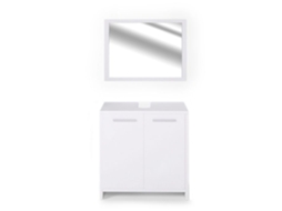 Conjunto De Móveis Para Banheiro Kiko, 2 Partes, Branco, Branco, Vicco