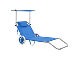 Sun Lounger, Sun Loungers Vidaxl Azul Tecido (n/a)