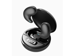 Fones Bluetooth 5.4 invisíveis JYTGALX, leves, com estojo (preto)