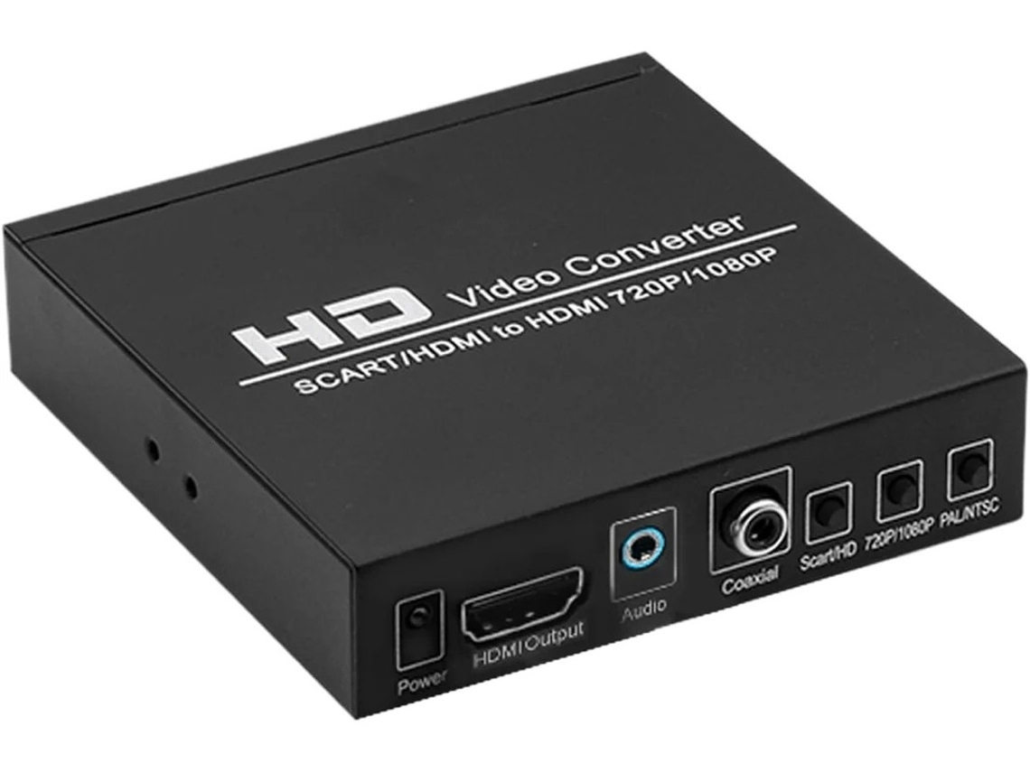 Conversor 1080p Scarthdmi Para Hdmi Saída De Áudio De 3,5 Mm Suporta 480i/576i Pal/ntsc Compatível Com Dvd, Ps2/ps3, Xbox 360, Wii Bestvite