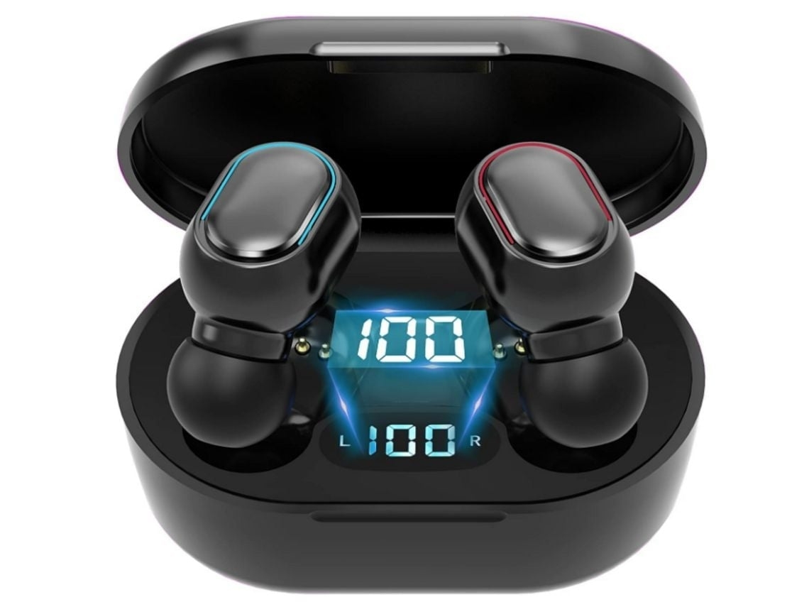 Auriculares Desportivos Sem Fios Bluetooth 5.0 Som Estéreo Microfone Para Chamadas Display Led/lcd Controlo Tátil Lurelia