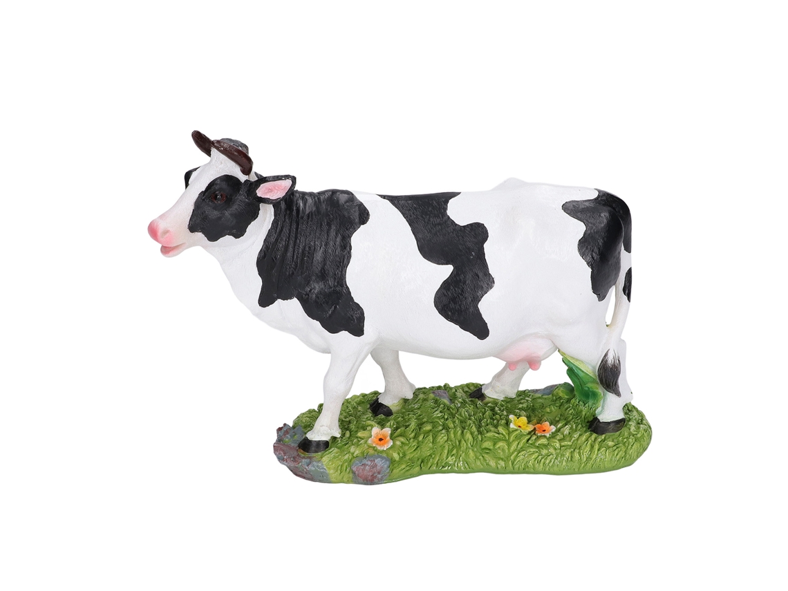 Estátua de Vaca em Miniatura, Resina, Decoração de Mesa ou Jardim, CHABERLU