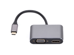 Estação de acoplamento quatro em um, hub USB tipo C portátil em metal CHABERLU