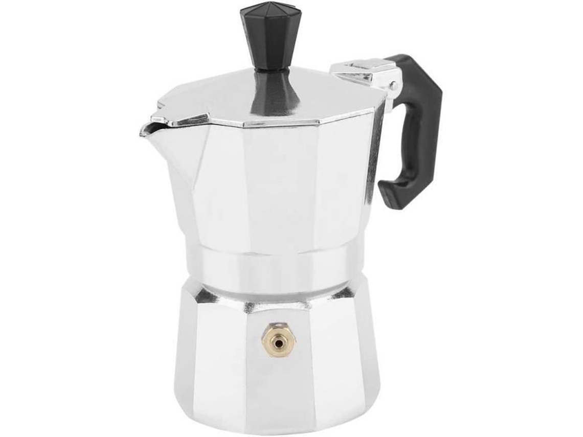 Máquina de Café Expresso Moka 30 Ml 1 Xícara de Alumínio Tipo Italiano Moka Cafeteira Expresso Fogão 406