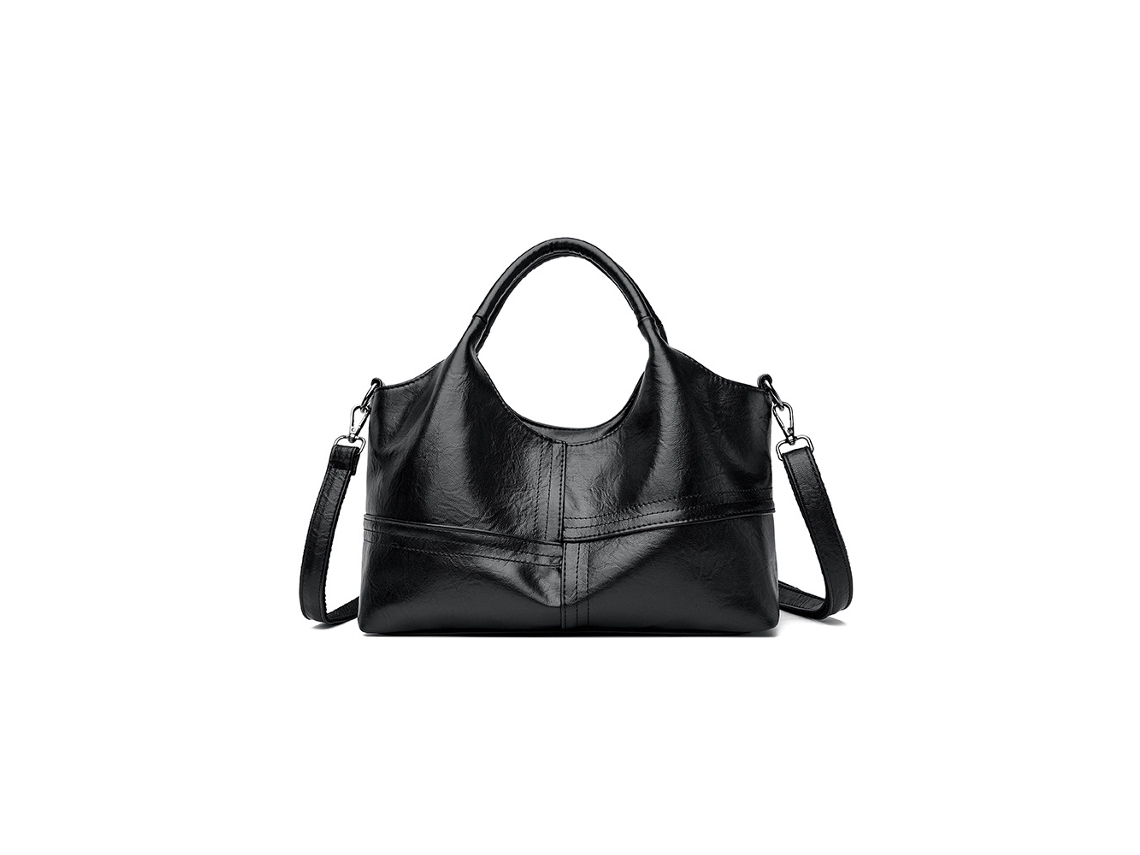 Bolsa Feminina De Couro Macio, Bolsa Tote Com Alça De Ombro Removível, Preta. Siurn