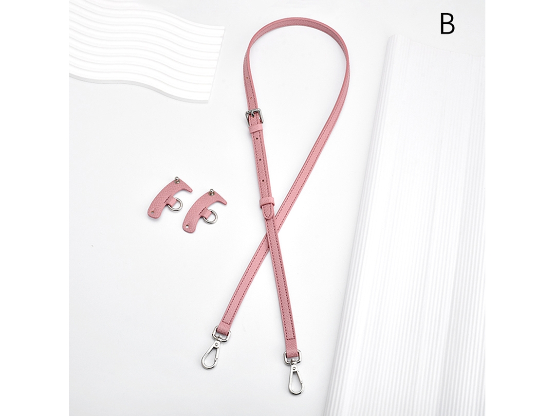 1 Conjunto De Alça Ombro Em Couro Sintético Sem Furos Para Mini Bolsa, Rosa