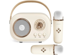 Mini Máquina De Karaokê Para Crianças Alto Falante Bluetooth Portátil Com 2 Microfones Sem Fio Brinquedos Para Presentes De Meninos E Meni Yizhood