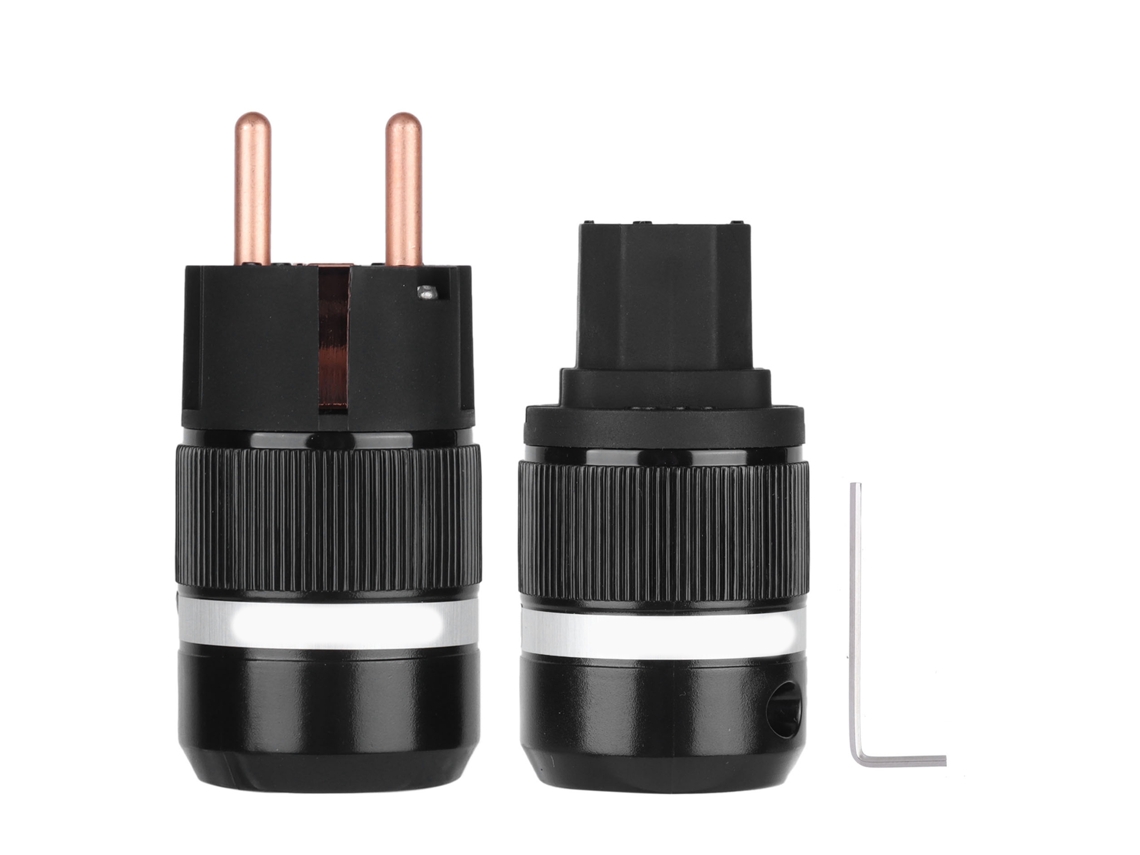Conector de Energia Monosaudio de Cobre Puro Iec Plug para Equipamentos Profissionais | S/MARCA