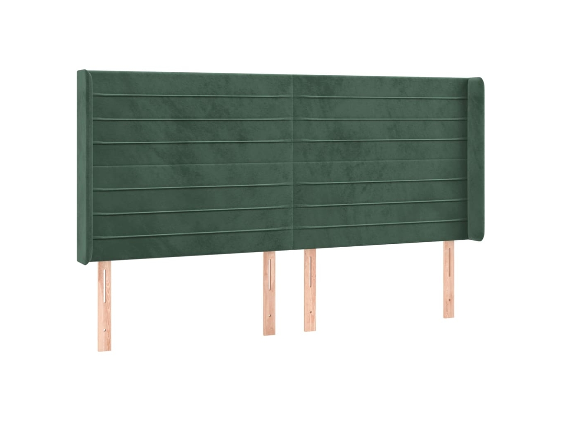 Headboard, Headboards Vidaxl Verde Veludo (183 X 16 X 118/128 Cm)