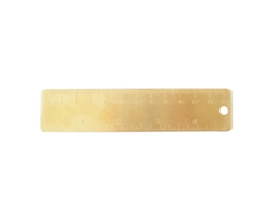 Régua Mini Retrô Betooky Em Latão Dourado, Prática E Multiuso Com