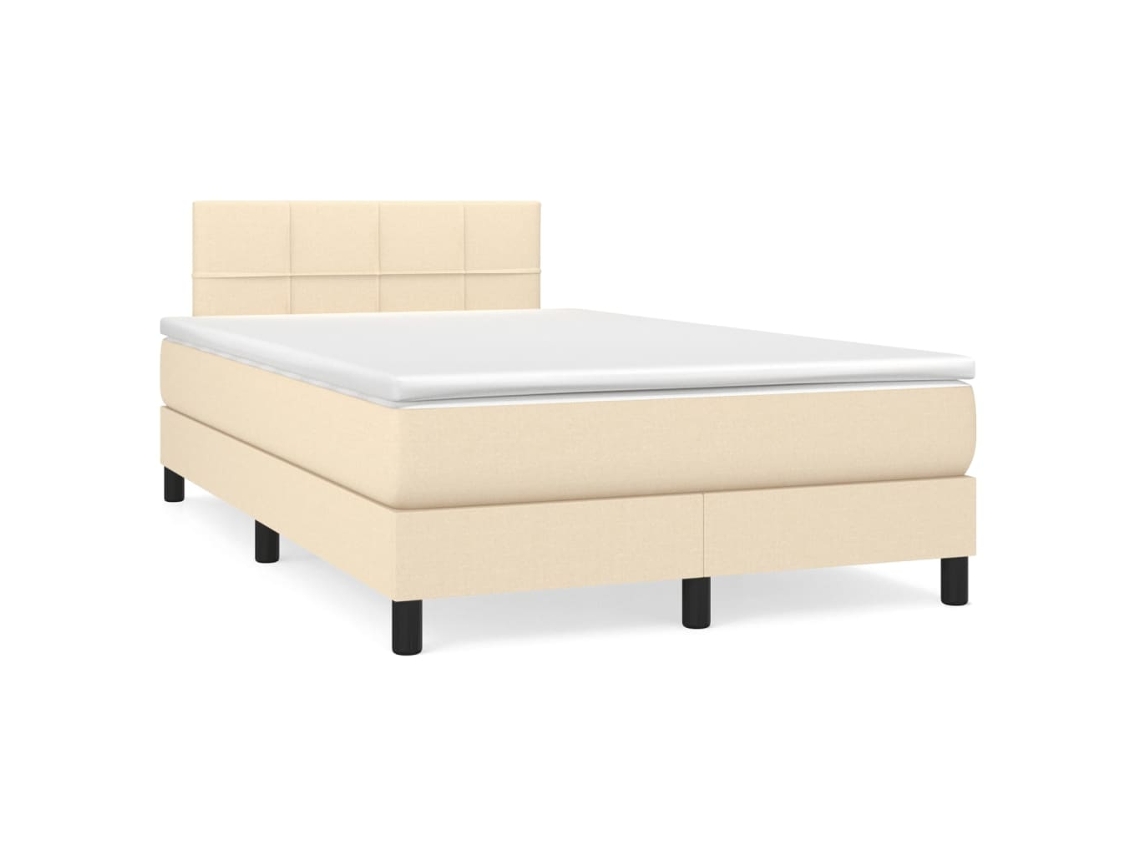 Box Spring Bed, Box Spring Beds Vidaxl Creme Tecido (120 X 200 Cm)