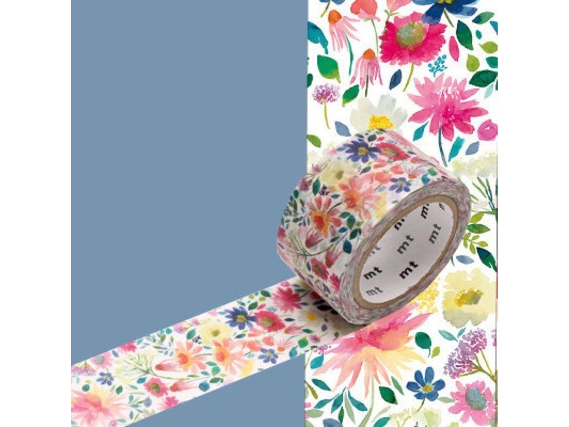 Fita Adesiva, Bluebellegray Fleurs Zinnia 2,4cm X 7m