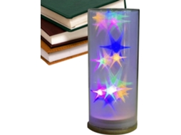 Luminária de mesa romântica em LED com efeito estrelado para quarto.