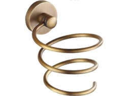 Antigo Suporte de Secador Cabelo Cobre Clássico Escovado Latão Bem Design GOKOCO
