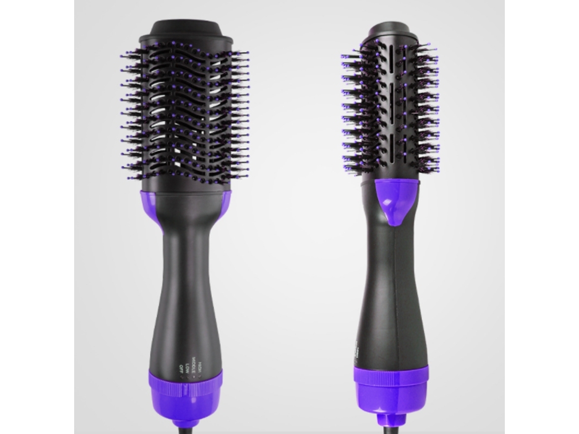 Secador de Cabelo 3 em 1 e Modelador Rotativo com Escova Alisadora Acessório Multifuncional Uso Prático STELASPLEN