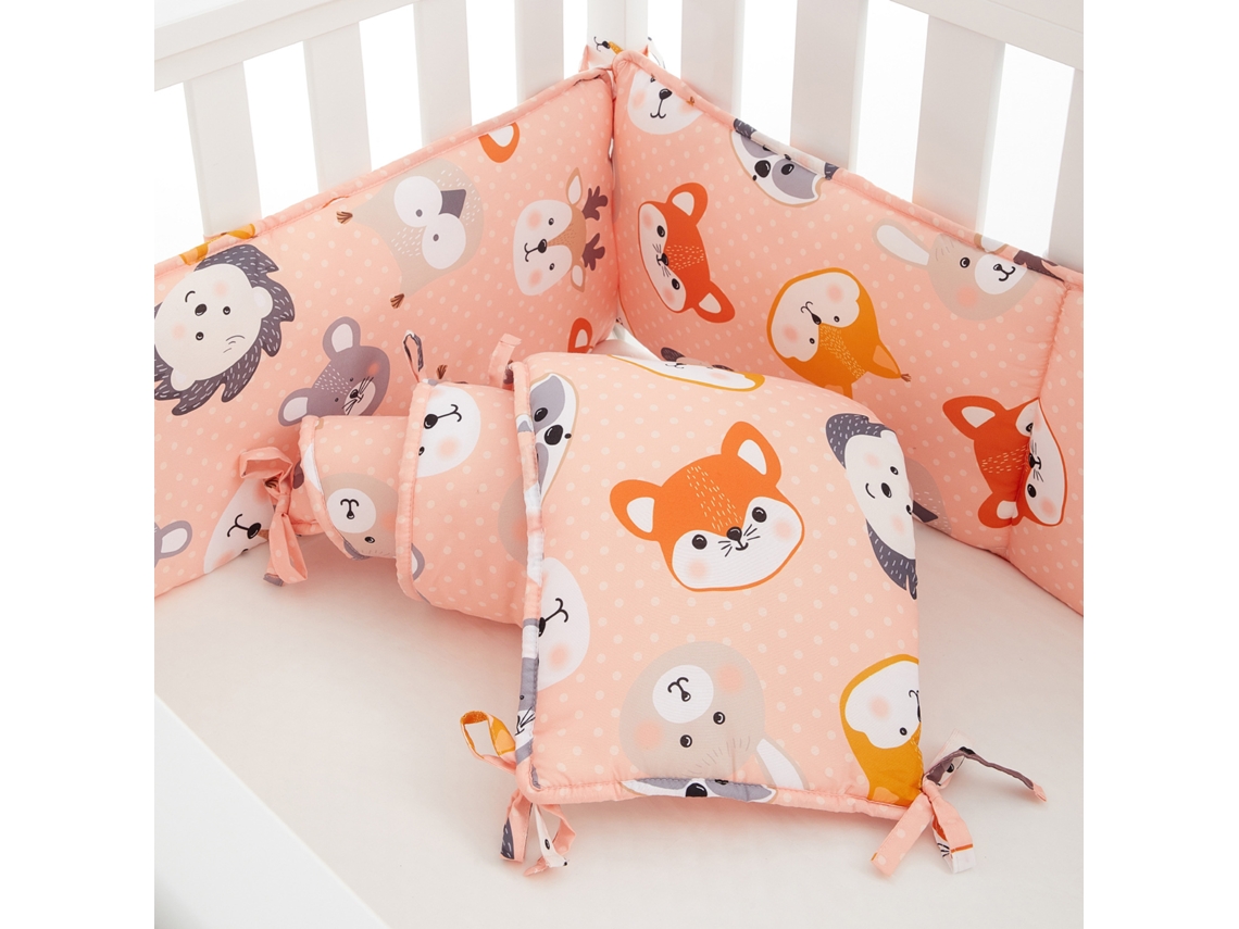 Conjunto de Protetores de Berço PANOONA 4 Peças Raposa (2 X 132 Cm + 2 X 68,5 Cm)