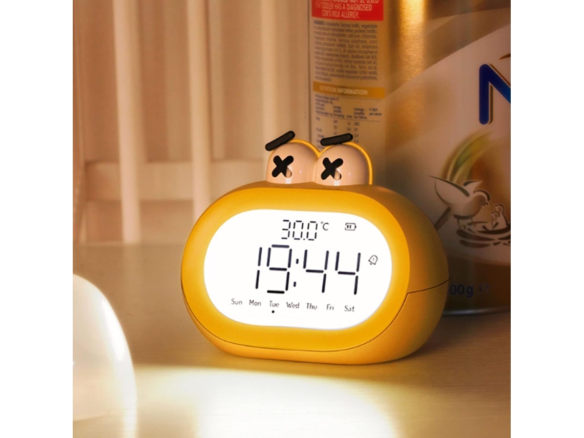Despertador Led Infantil A Bateria, Com Luz Noturna, Design Fofo E Múltiplos Alarmes Para Ajudar As Crianças A Dormir