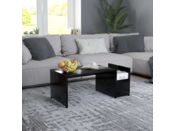 Vidaxl Mesa De Centro 90x45x35 Cm Derivados De Madeira Preto