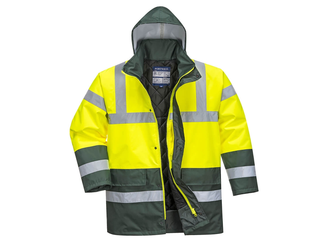 Parka De Alta Visibilidade Para Trânsito Contrastante Amarelo / 5xl