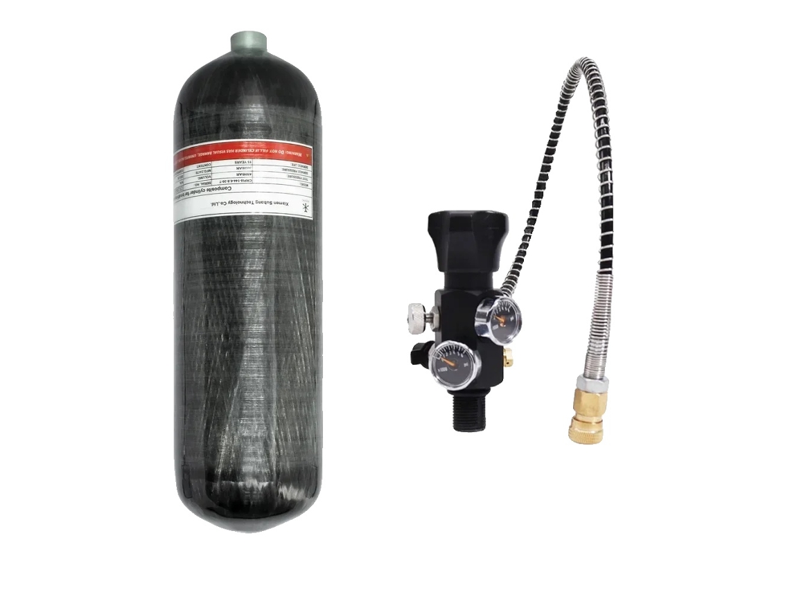 Cilindro De Fibra De Carbono Tuxing, Volume De 6,8l, Pressão De 300 Bar,6.8l Com Válvula B Oem