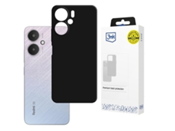 Capa Redmi 13c 5g 3mk Hardy Mellow Case Preto