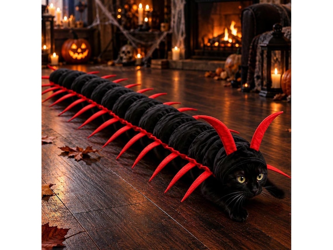 Fantasia Cosplay Centopéia para Gatos, 50 Polegadas 3D para Halloween50 Inchred