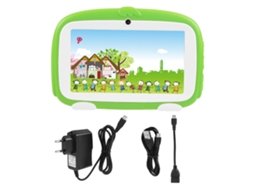 Tablet Inteligente Para Crianças (câmera Dupla Wifi Aprendizagem) 1g+8g 100-240v Verde Plugue Eu Tabela De Educação Infantil De 7 Polegadas