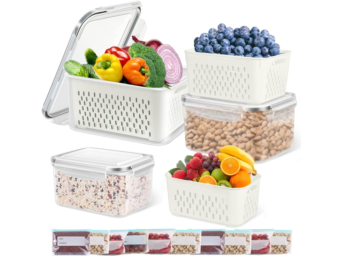 Recipiente de Armazenamento de Alimentos 1000Ml 2000Ml 3500Ml 10 Sacos de Armazenamento de Alimentos Pequenos Tamanho 1 21 5 X 12 Cm 15G ZMDECQNA