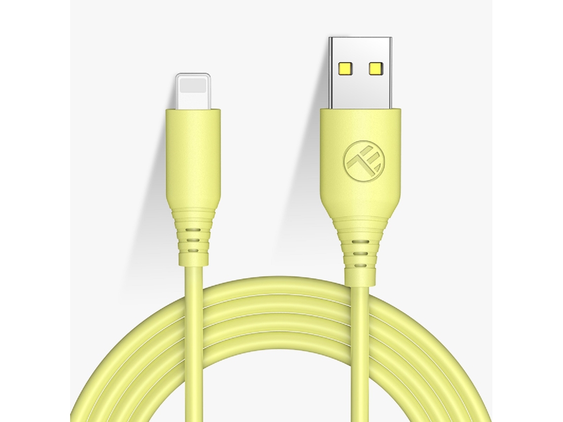 TELLUR Silicone Data Cable Usb To Lightning 3A 1M Amarelo