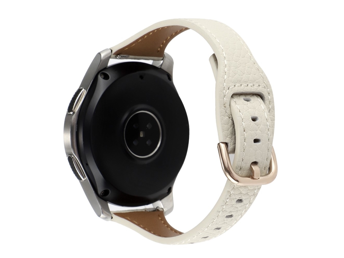 Bracelete de Couro Genuíno 22Mm Textura Lichia para Xiaomi Watch S1 Pro/Huami Amazfit Gtr4 Pro Damasco