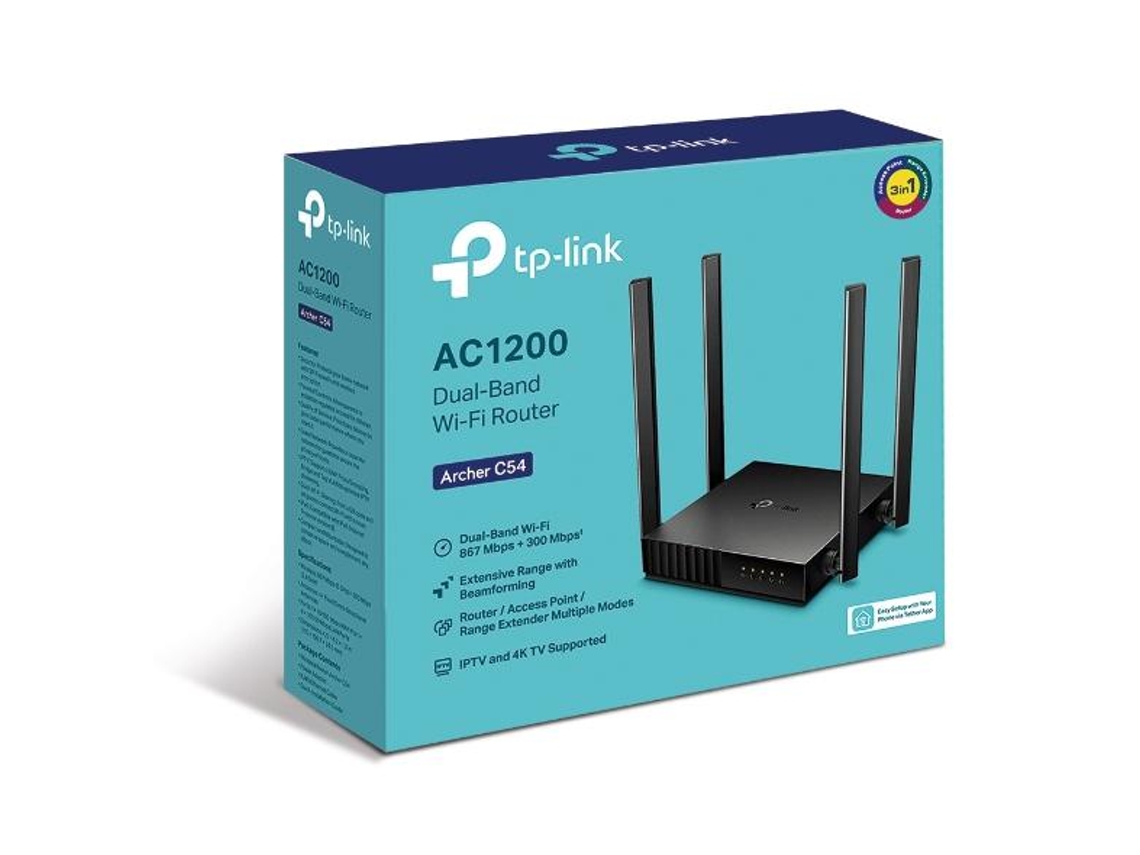 Tp-Link Archer C54 Router Sem Fios Fast Ethernet Dual-Band 2.4 Ghz / 5 Ghz Preto