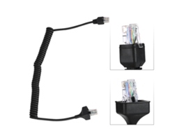 Aetheria cabo de Microfone 8 Pinos 50cm para Rádio Kenwood Preto Flexível e Durável