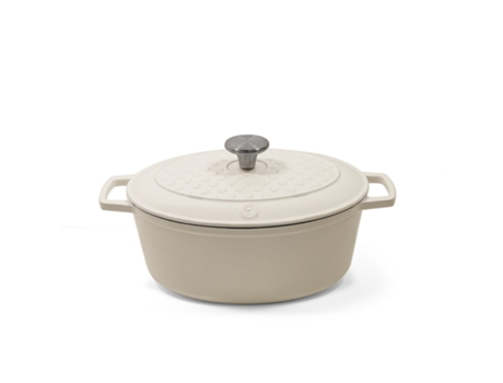 Cocotte oval de ferro fundido esmaltado - 30cm Ivory