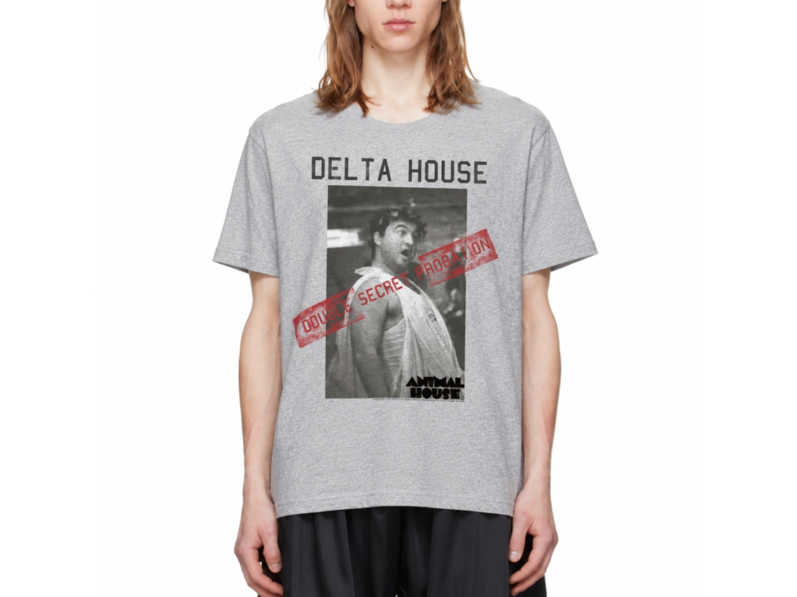 Rockinstone Animal House Movie Probation Heather Gray Adult T-shirt Size:m