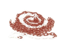 Perel Corrente Sinalização Branco/Vermelho 6Mm10M