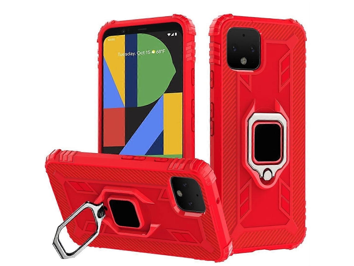 Capa Telemóvel Em Material Resistente Com Suporte De Anel E Proteção Anti-choque Para Google Pixel 4 Xl Elysve