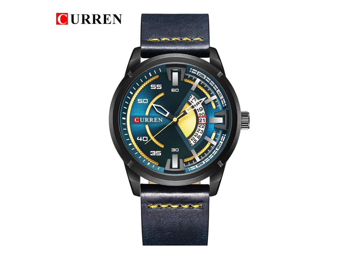 Relógio Feminino MDUG de Quartzo, Pulseira de Couro, Casual (cáqui)