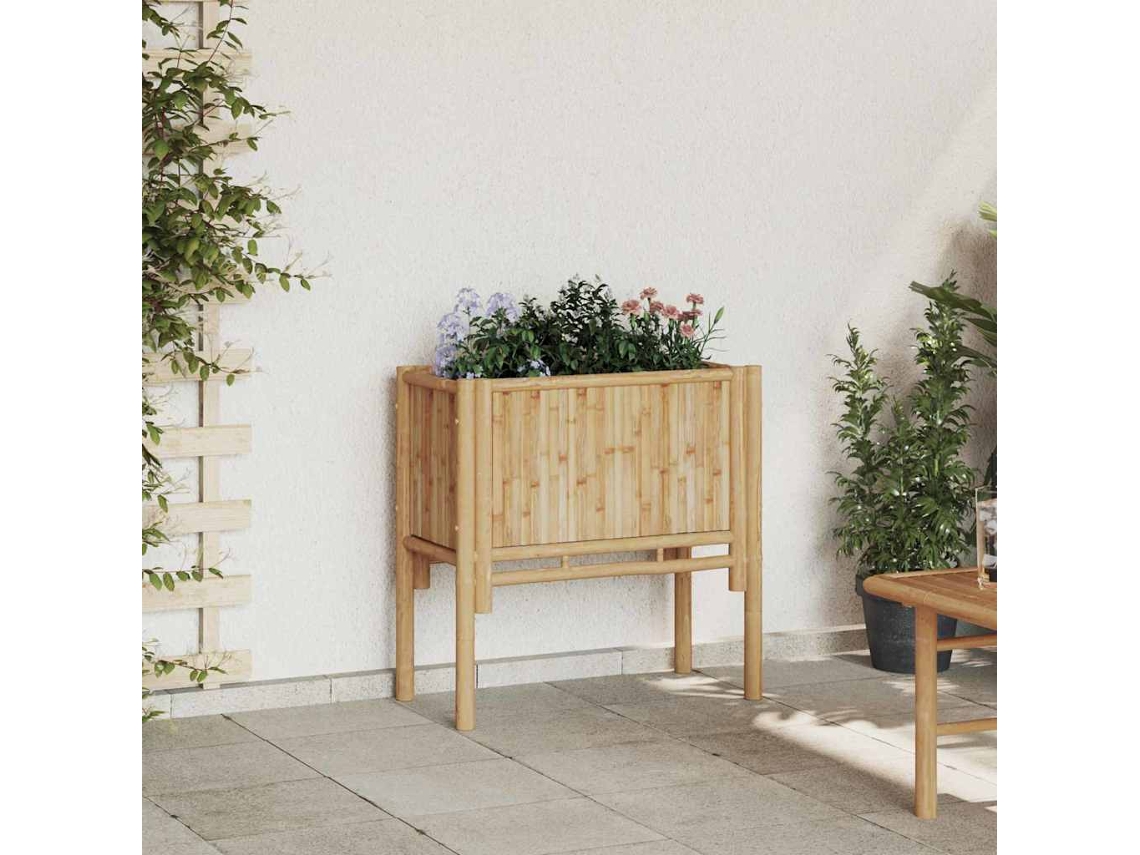 Vidaxl Cama Elevada Castanho 70 X 35 X 70 Cm Bambu