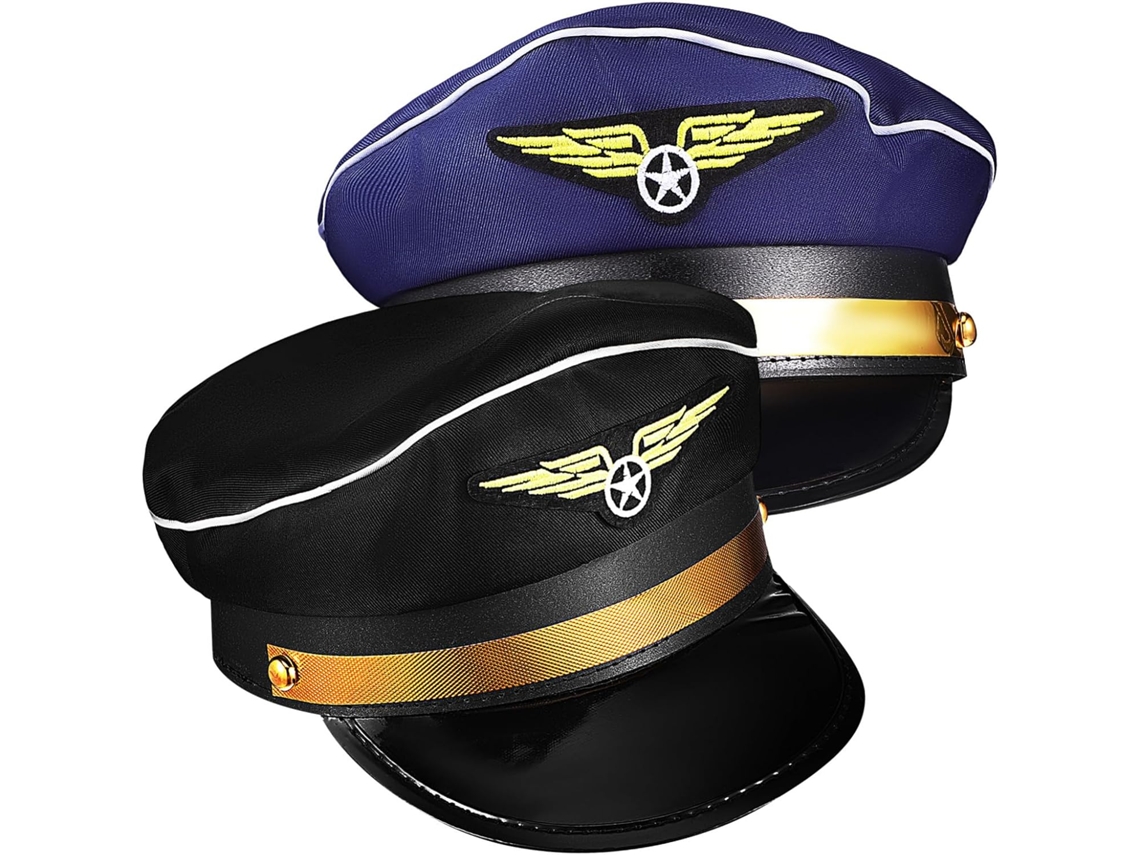 Conjunto De 2 Chapéus De Piloto - Para Uso Prático E Funcional