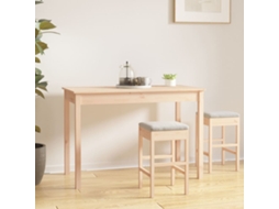 Vidaxl Mesa De Jantar 110x55x75 Cm Madeira De Pinho Maciça