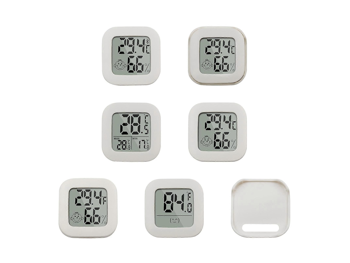 Termómetro Higrómetro Digital Lcd Com Sensor, Medidor De Temperatura E Humidade Para Interior, Em Abs - Elysve
