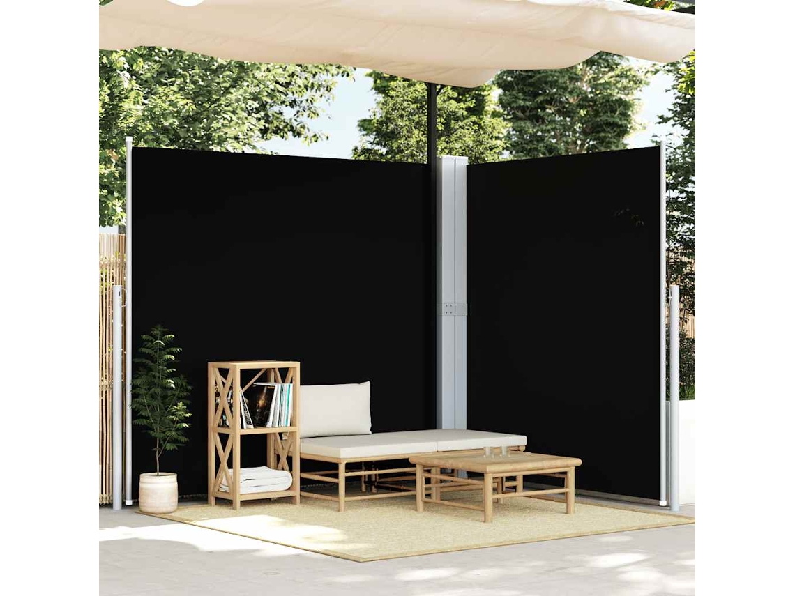 Vidaxl Toldo Lateral Retrátil 200x600 Cm Preto