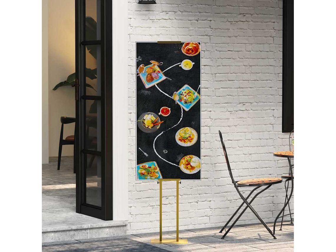 Vidaxl Displays De Feira 2 Pcs Ouro 30 X 23,5 X 210 Cm Aço
