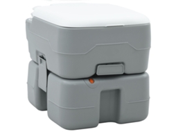 Vaso Portátil Cinza E Branco Vidaxl Grey Plastic