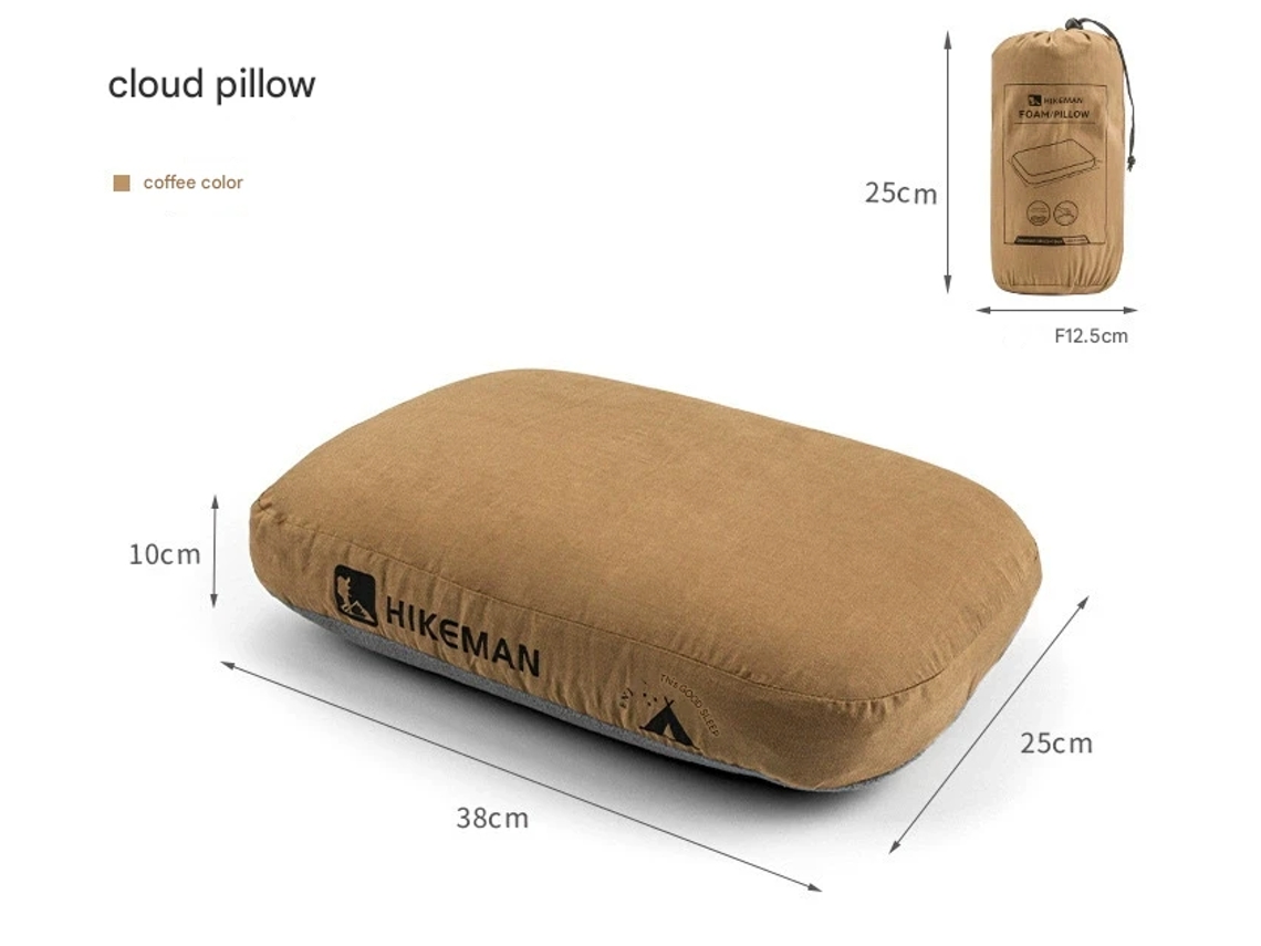 Almofada de espuma viscoelástica AQUAFORGE macia e flexível para acampamentos e viagens ao ar livre