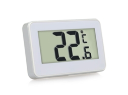 Termômetro Digital Lcd Para Geladeira E Freezer Com Suporte Ajustável, Alarme De Gelo E Seletor Celsius Fahrenheit –