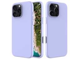 Capa De Silicone Para Iphone 16 Pro Max - Cor Sólida, Proteção Fina E Antiaderente - Roxa